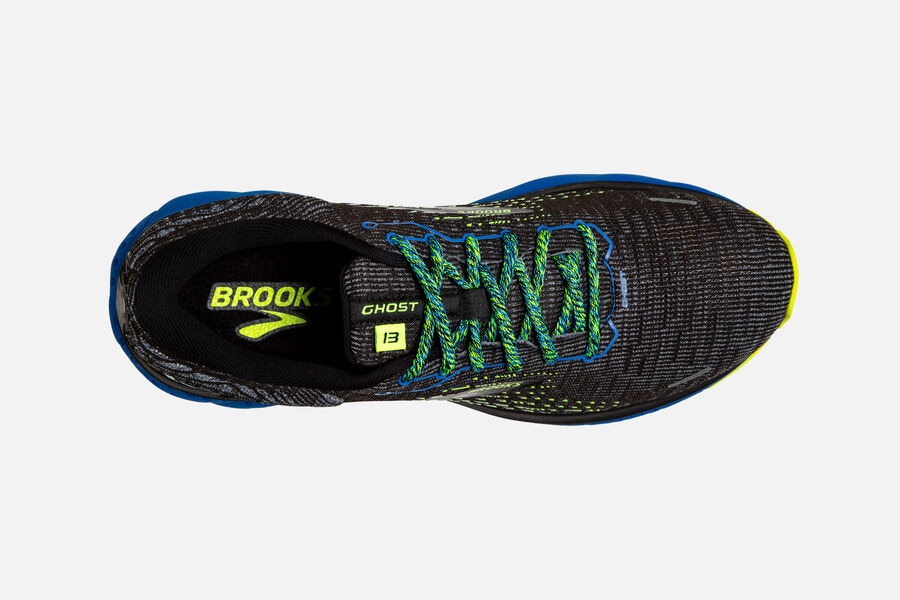 Brooks Israel Ghost 13 Road Running Shoes Mens - Black/Blue - PDY-025346